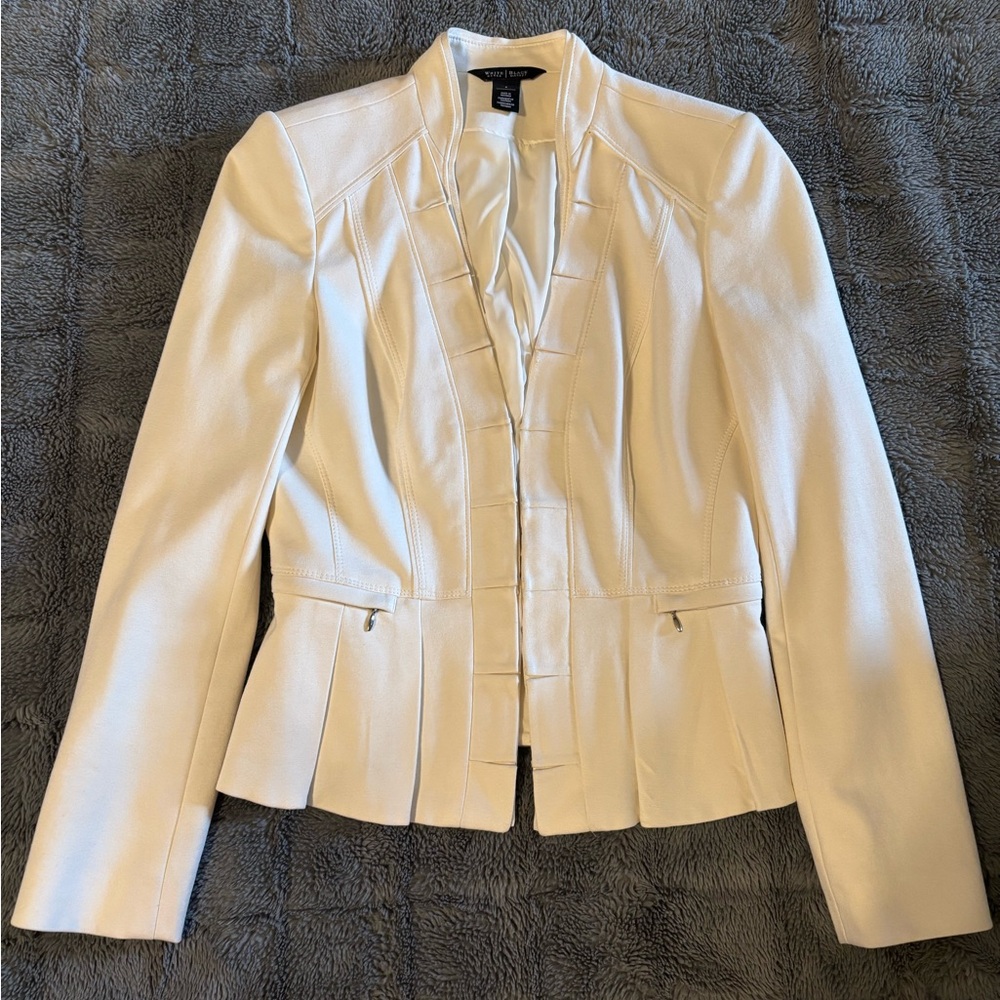 White House Black Market Cream Blazer - Picture 1 of 11